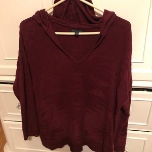 Maroon American Eagle Hoodie Sweater